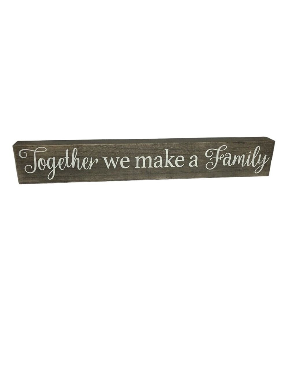 Together We Make A Family Rustic Wood Wall Sign 20" x 3" Belle Maison New